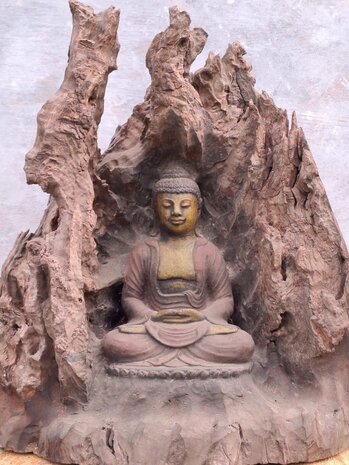 Houtsnijwerk Boeddha