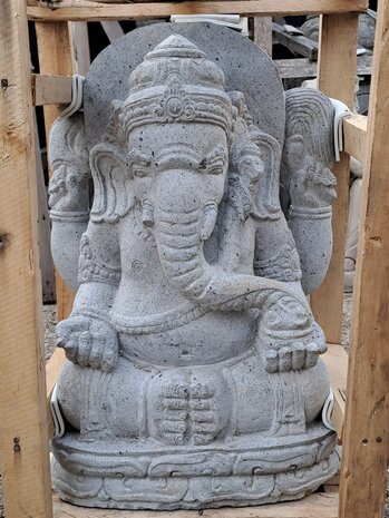 Ganesha 60 cm Lavasteen schild