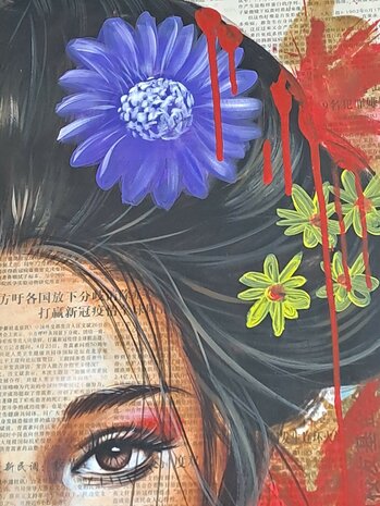 Schilderij Flowergirl