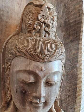 Houtsnijwerk Quan Yin 