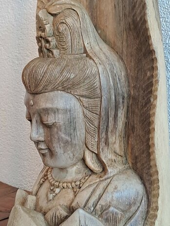Houtsnijwerk Quan Yin 