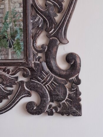 Houten spiegel rechthoek