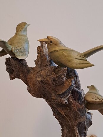 Houtsnijwerk vogeltjes C