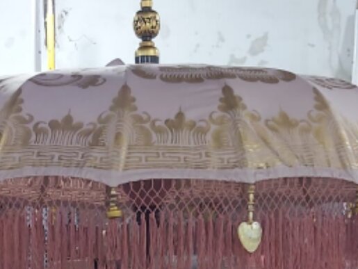 Ibiza parasol  pink/full gold- 185 cm