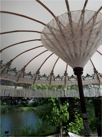 Ibiza/Bali parasol (off white/zilver)