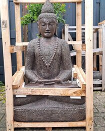 Zittende Boeddha Lavasteen meditatie Zittende Boeddha Lavasteen meditatie