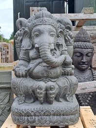 Ganesha beeld 40cm grijsgroen