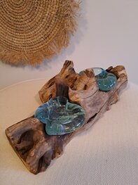 Waxinelichthouder 2 op hout X Waxinelichthouder 2 op hout X