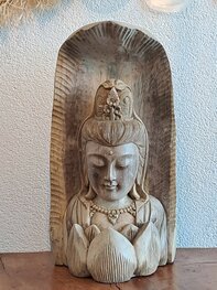 Houtsnijwerk Quan Yin