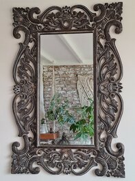 Houten spiegel rechthoek