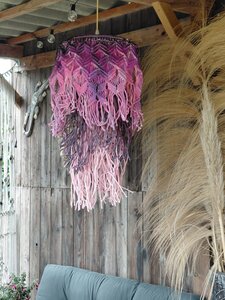 Boho lamp Ibiza pink